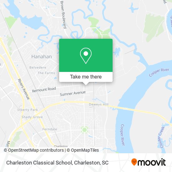 Mapa de Charleston Classical School