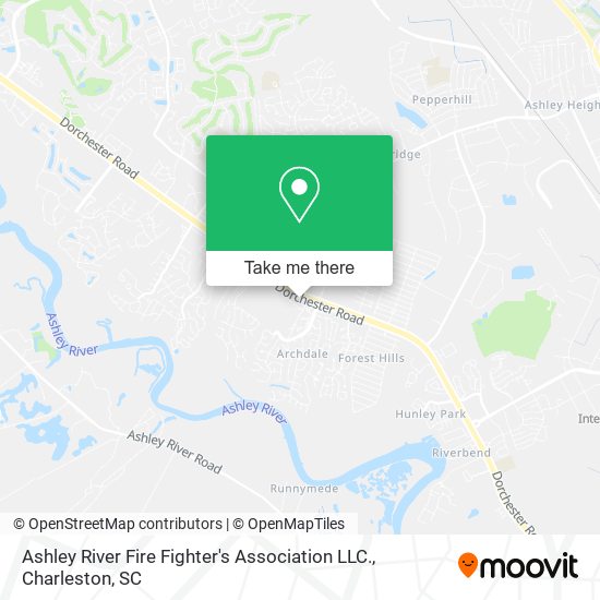 Mapa de Ashley River Fire Fighter's Association LLC.