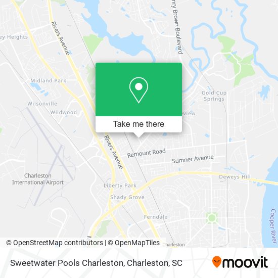 Mapa de Sweetwater Pools Charleston