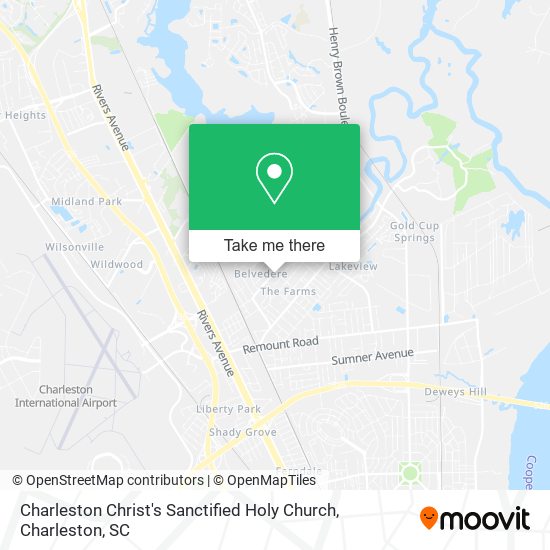 Mapa de Charleston Christ's Sanctified Holy Church