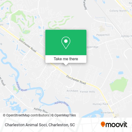 Mapa de Charleston Animal Soci