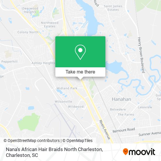 Nana's African Hair Braids North Charleston map