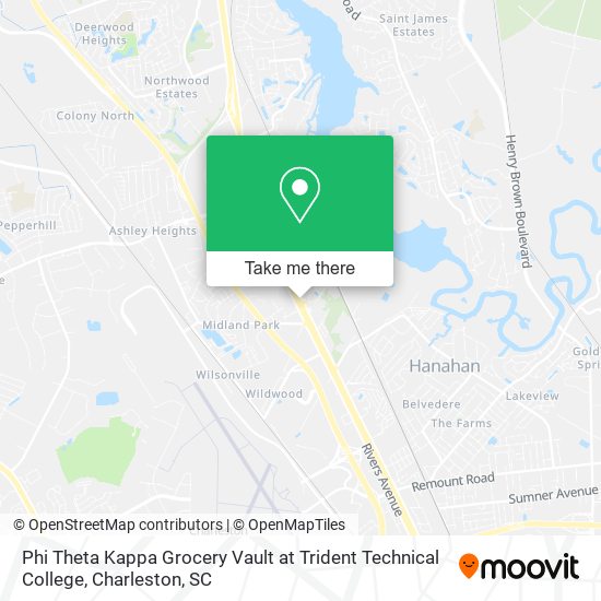 Mapa de Phi Theta Kappa Grocery Vault at Trident Technical College