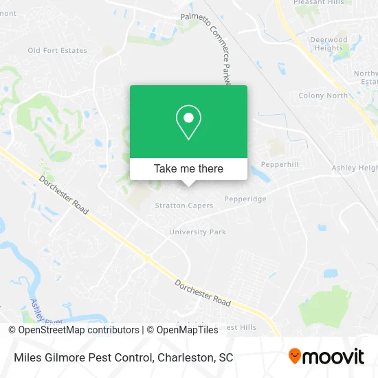 Miles Gilmore Pest Control map