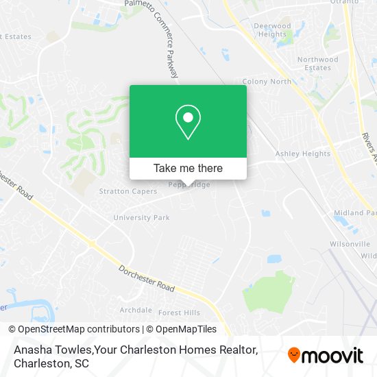 Mapa de Anasha Towles,Your Charleston Homes Realtor