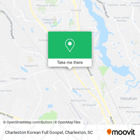 Charleston Korean Full Gospel map