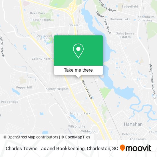 Mapa de Charles Towne Tax and Bookkeeping