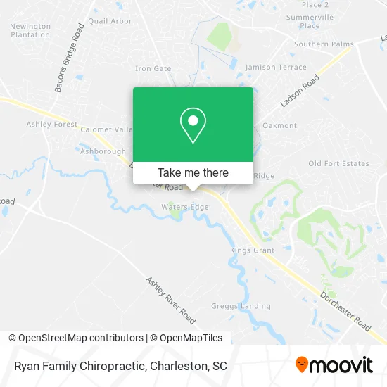 Ryan Family Chiropractic map