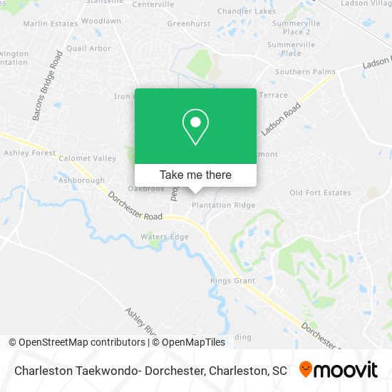 Mapa de Charleston Taekwondo- Dorchester