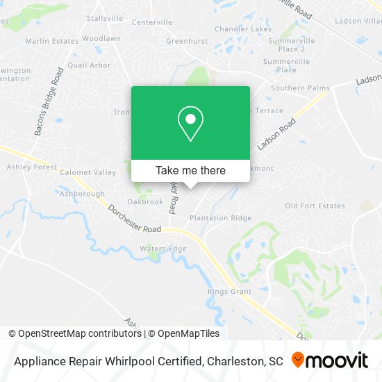 Mapa de Appliance Repair Whirlpool Certified