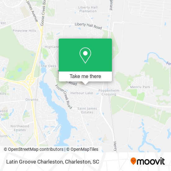 Latin Groove Charleston map