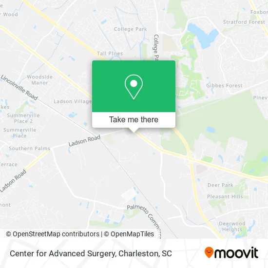 Center for Advanced Surgery map