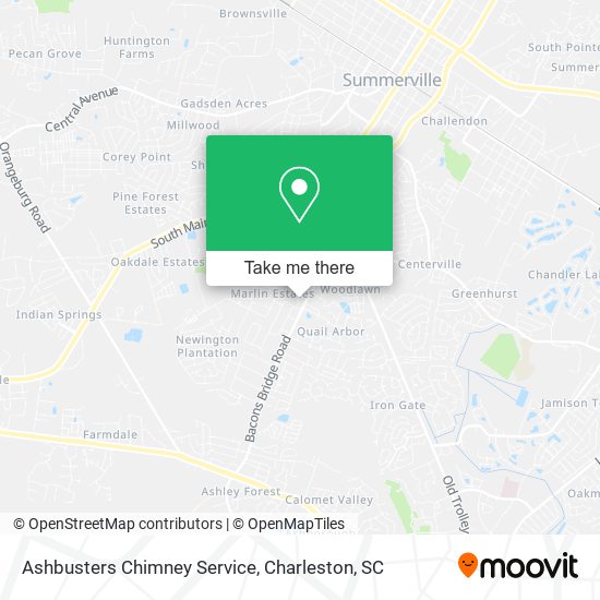 Ashbusters Chimney Service map