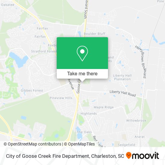 Mapa de City of Goose Creek Fire Department