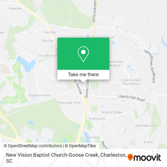 Mapa de New Vision Baptist Church-Goose Creek