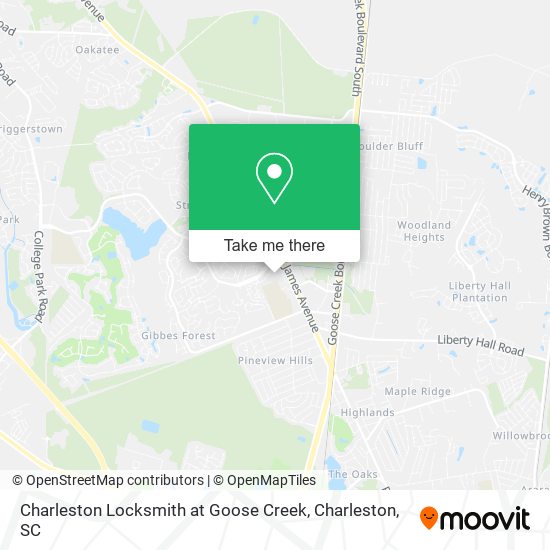 Mapa de Charleston Locksmith at Goose Creek