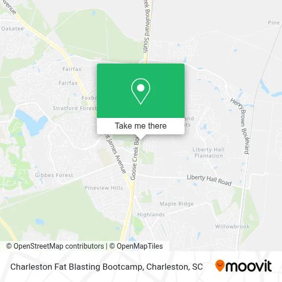 Charleston Fat Blasting Bootcamp map