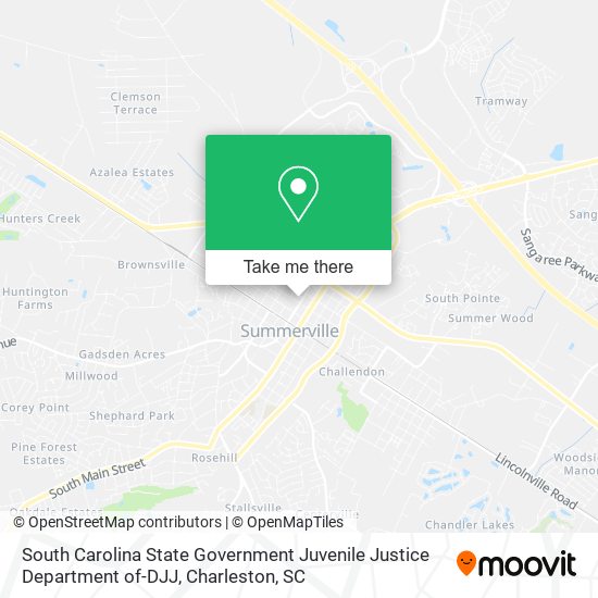 South Carolina State Government Juvenile Justice Department of-DJJ map