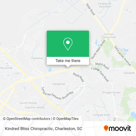 Kindred Bliss Chiropractic map