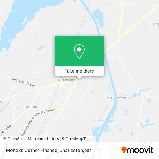 Moncks Corner Finance map