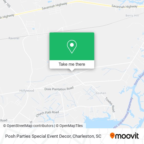 Posh Parties Special Event Decor map