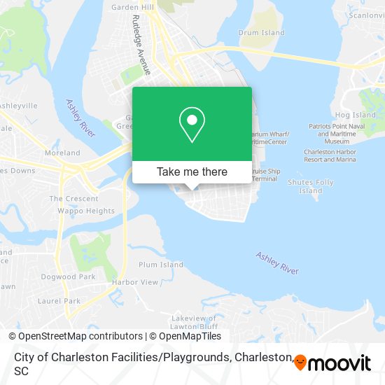 Mapa de City of Charleston Facilities / Playgrounds