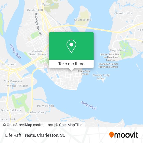 Life Raft Treats map