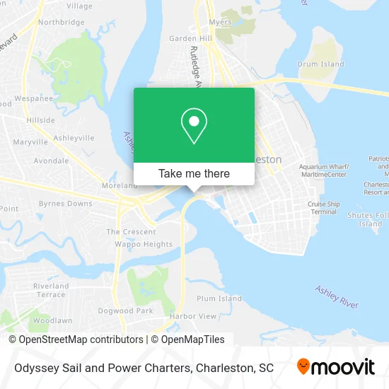 Odyssey Sail and Power Charters map