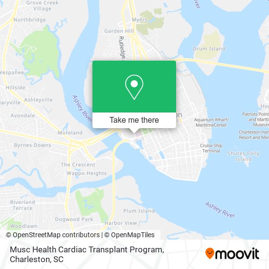 Musc Health Cardiac Transplant Program map