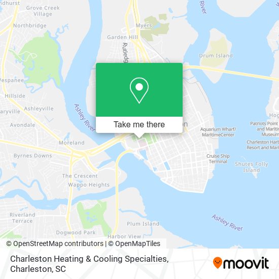 Charleston Heating & Cooling Specialties map
