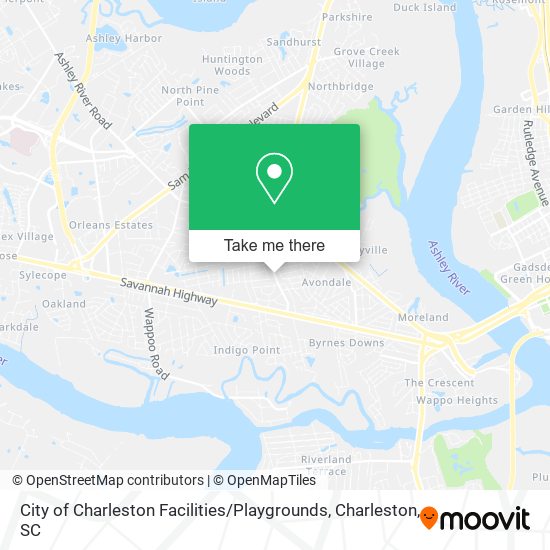 Mapa de City of Charleston Facilities / Playgrounds