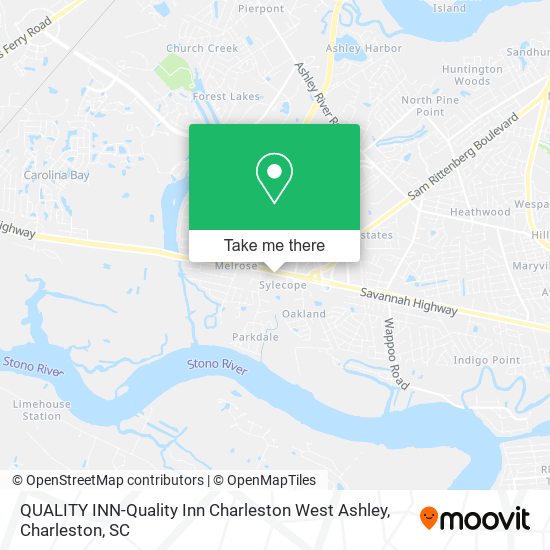 QUALITY INN-Quality Inn Charleston West Ashley map