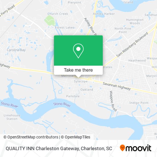 QUALITY INN Charleston Gateway map