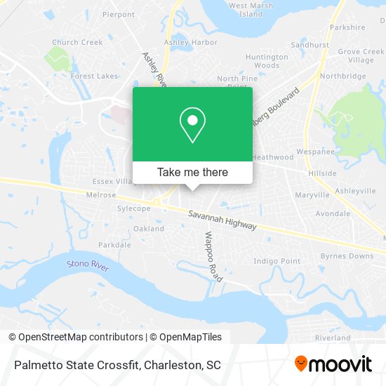 Palmetto State Crossfit map
