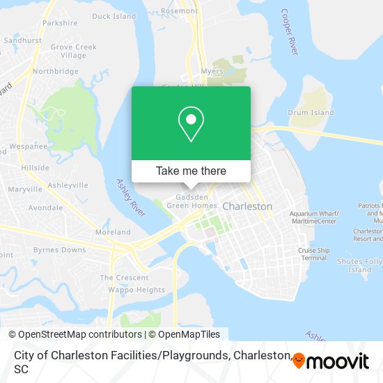 City of Charleston Facilities / Playgrounds map