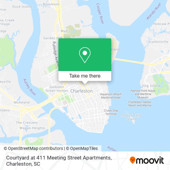 Courtyard at 411 Meeting Street Apartments map