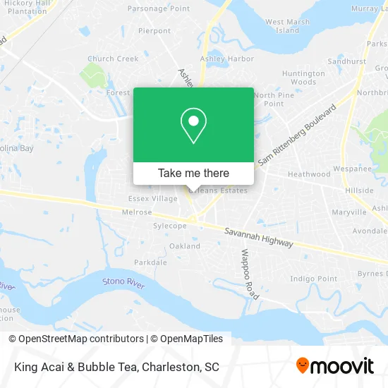 King Acai & Bubble Tea map