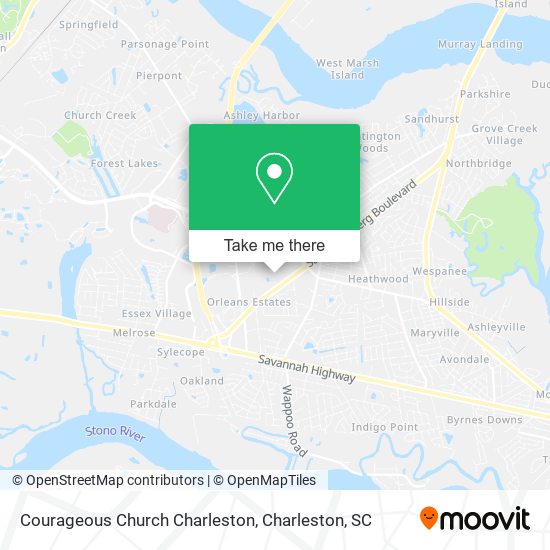 Courageous Church Charleston map