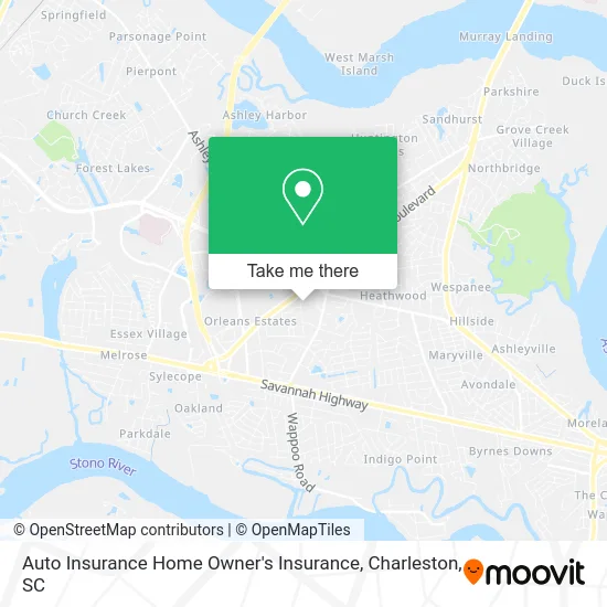 Auto Insurance Home Owner's Insurance map