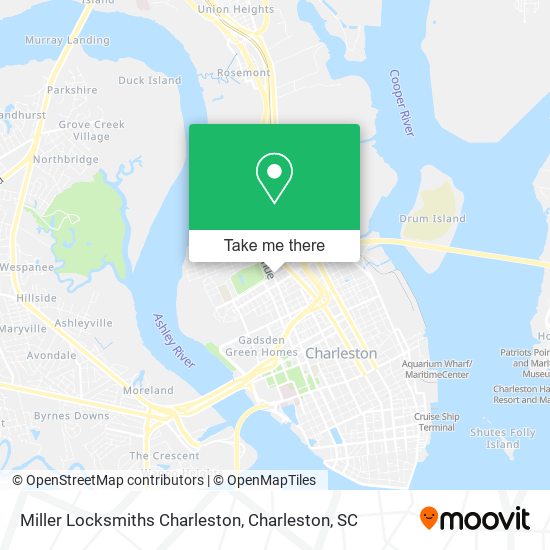 Miller Locksmiths Charleston map