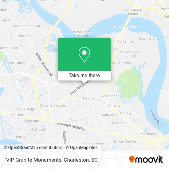 VIP Granite Monuments map