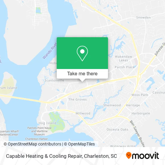 Mapa de Capable Heating & Cooling Repair