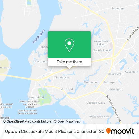 Mapa de Uptown Cheapskate Mount Pleasant