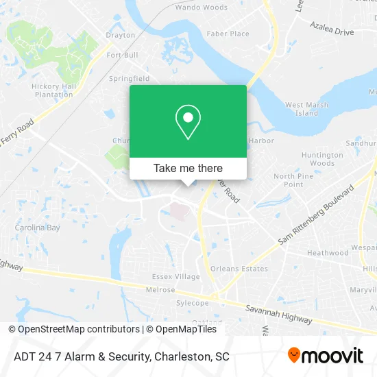 Mapa de ADT 24 7 Alarm & Security