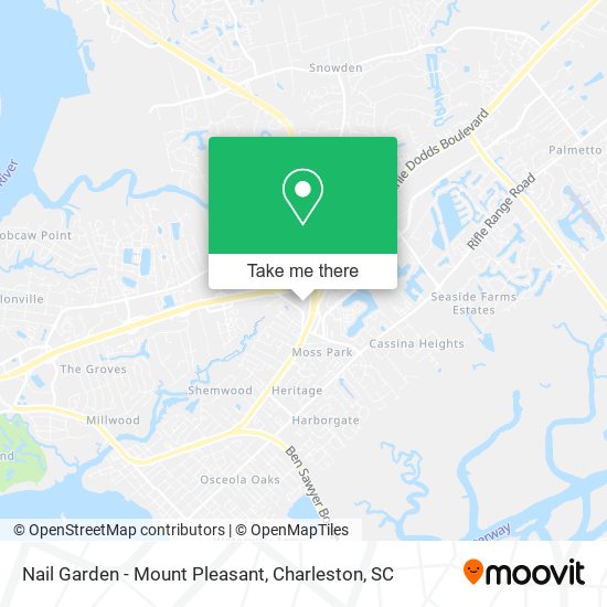Nail Garden - Mount Pleasant map