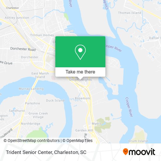 Trident Senior Center map