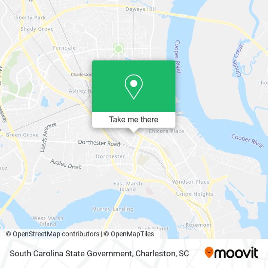 South Carolina State Government map