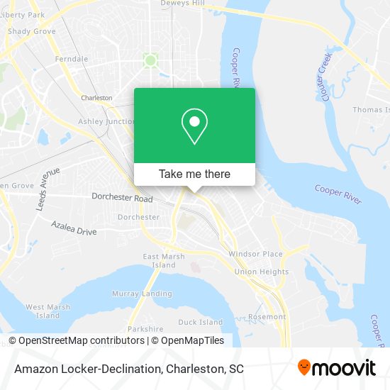 Mapa de Amazon Locker-Declination