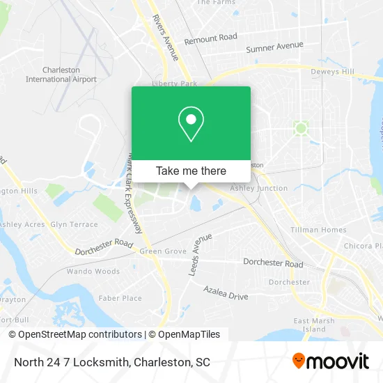 North 24 7 Locksmith map