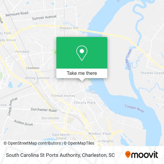 South Carolina St Ports Authority map